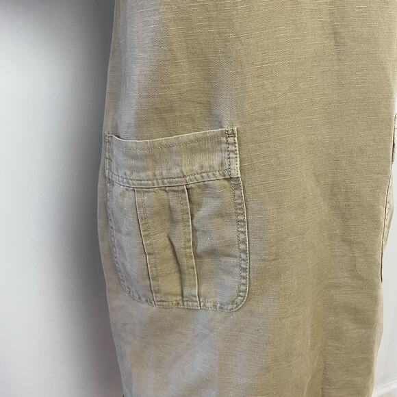 J Crew Lace-Up Coastal Minimalist Preppy Resort Safari Shirt Dress Size 00 - Picture 3 of 11